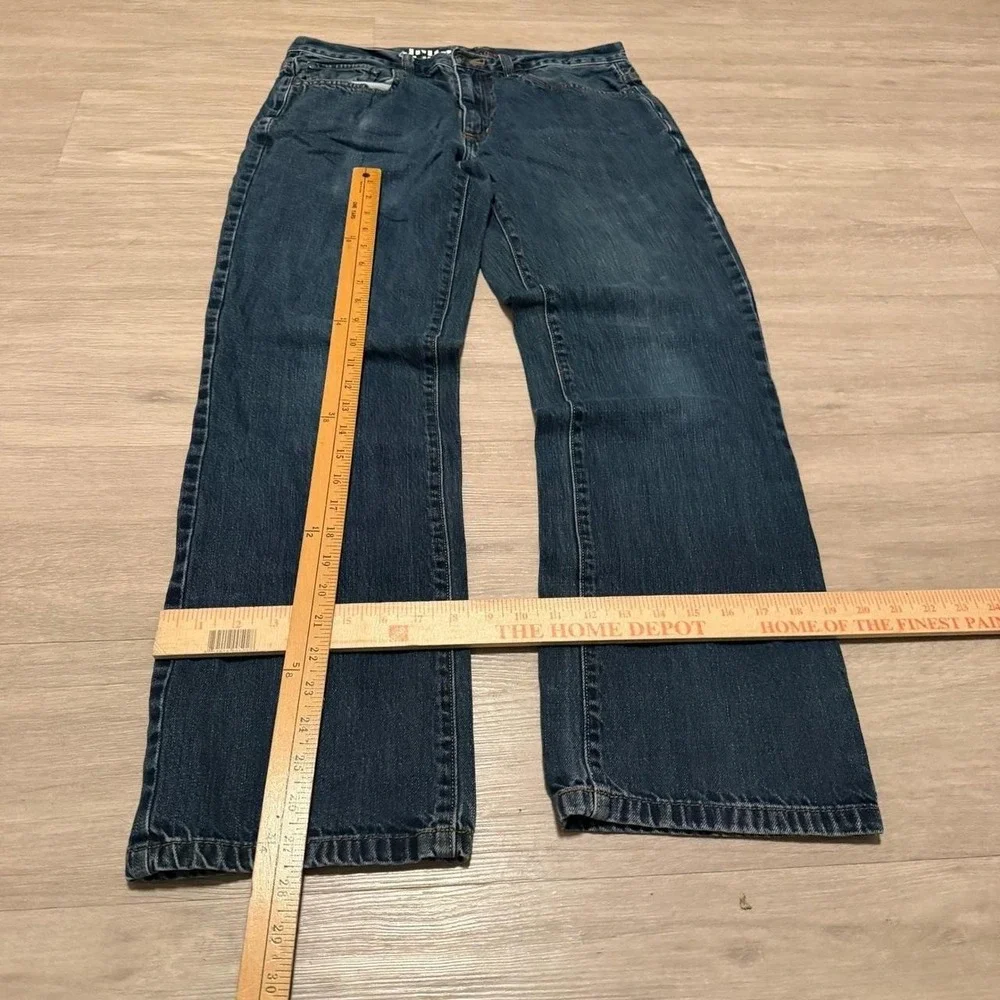 32x28 Dark Blue Faded Bootcut Jeans Y2K Grunge Vintage